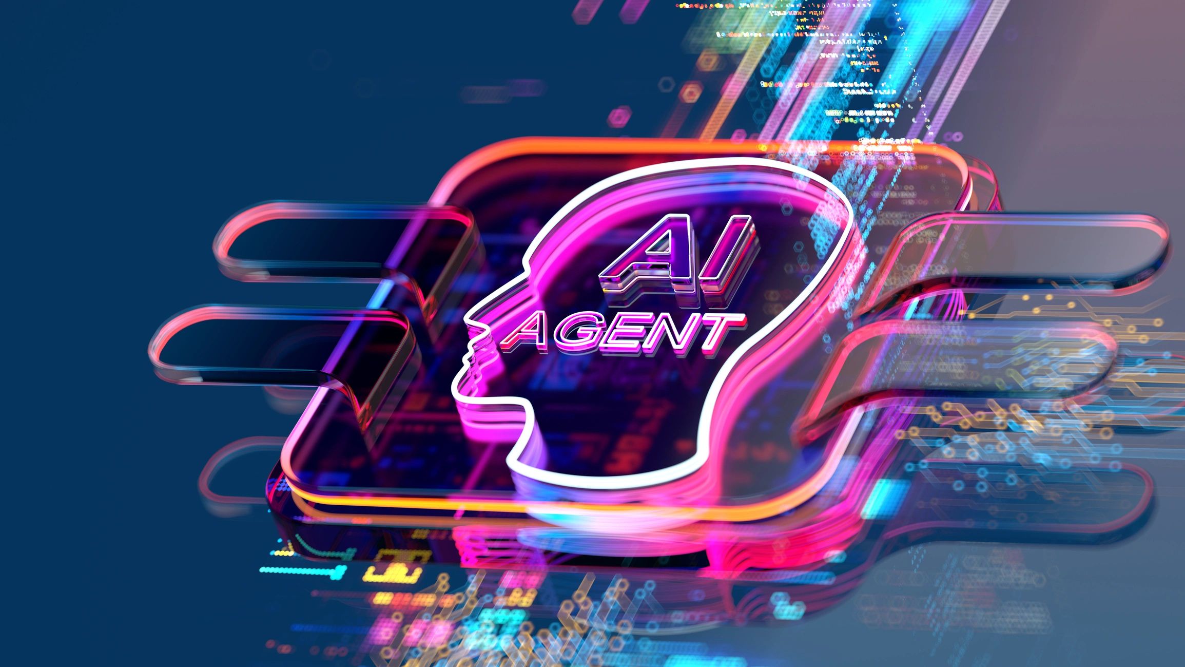 Abstract AI technology visualization